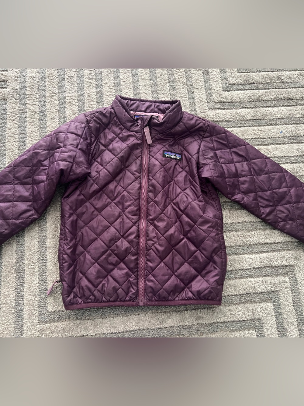 Patagonia Kids Quilted Puffer Jacket - Deep Plum - Picture 3 of 4